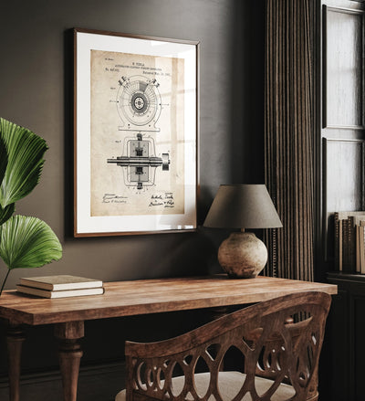 Alternating Electric Current Generator Patent Print - Magic Posters