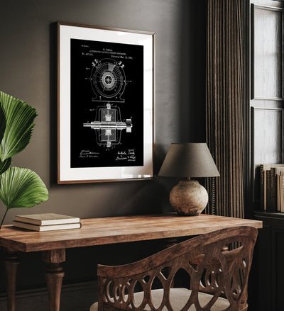 Alternating Electric Current Generator Patent Print - Magic Posters