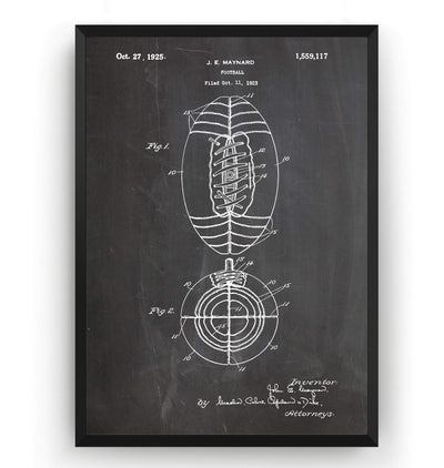 American Football 1925 Patent Print - Magic Posters