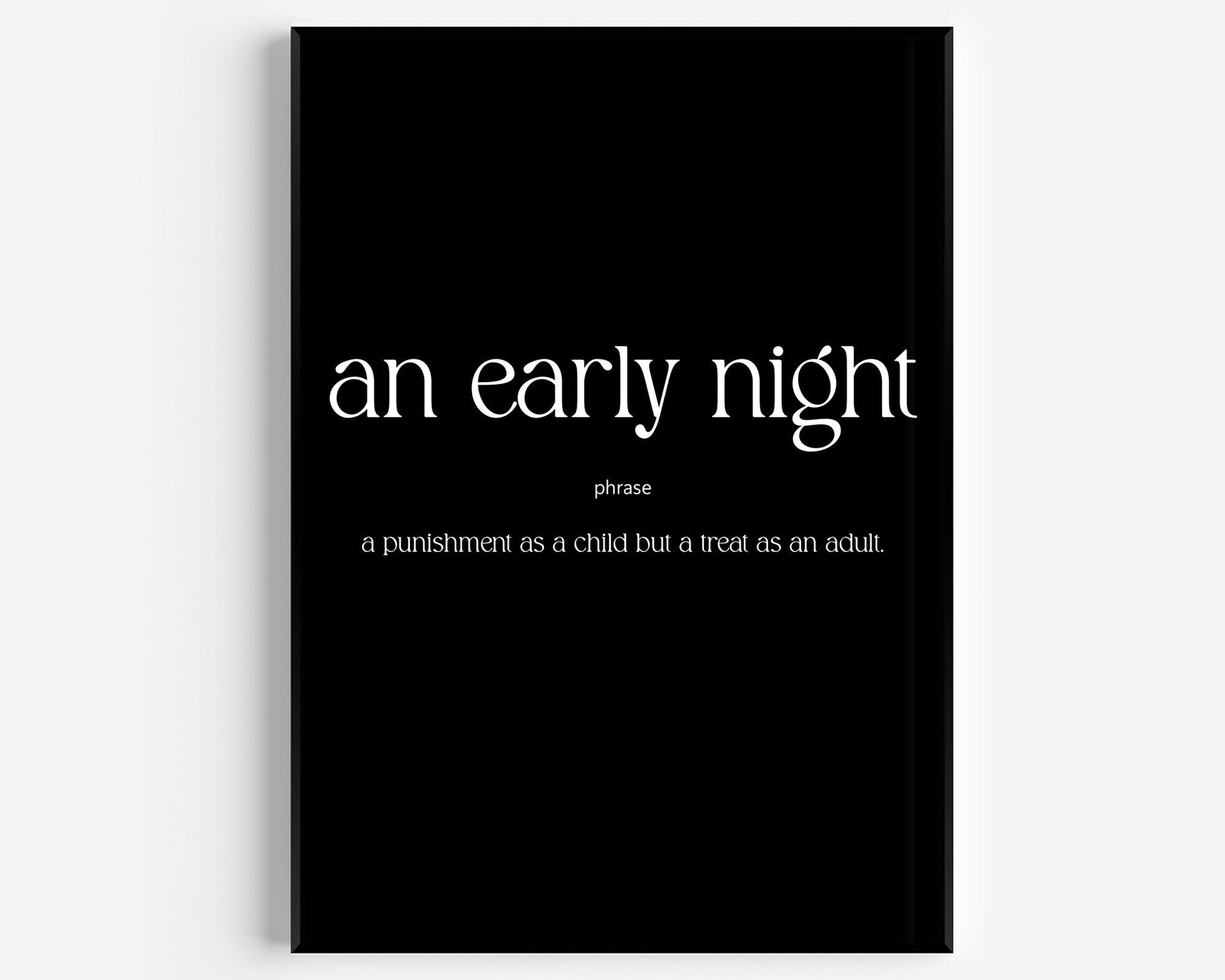 An Early Night Definition Print - Magic Posters