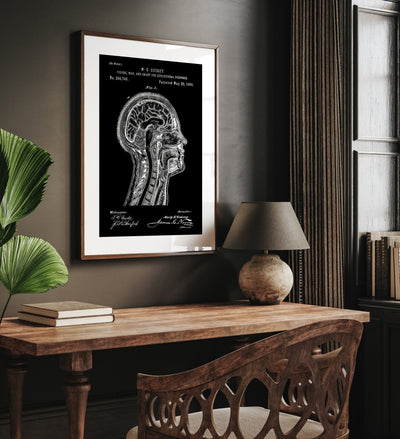 Anatomical Head 1884 Patent Print - Magic Posters