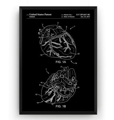 Anatomical Heart Patent Print - Magic Posters