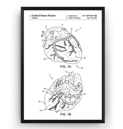 Anatomical Heart Patent Print - Magic Posters