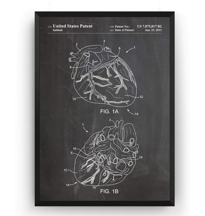 Anatomical Heart Patent Print - Magic Posters
