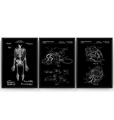 Anatomical Set Of 3 Patent Prints - Magic Posters
