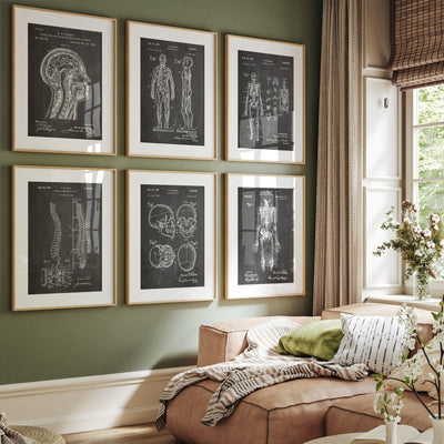 Anatomy Set Of 6 Patent Prints - Magic Posters