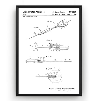 Anti Bounce Out Darts 1989 Patent Print - Magic Posters