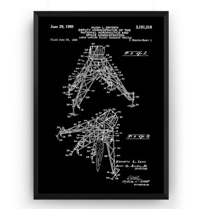 Apollo Lunar Module 1965 Patent Print - Magic Posters