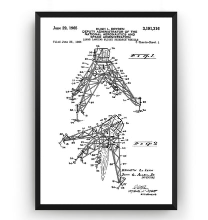 Apollo Lunar Module 1965 Patent Print - Magic Posters