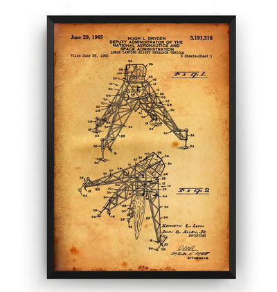 Apollo Lunar Module 1965 Patent Print - Magic Posters