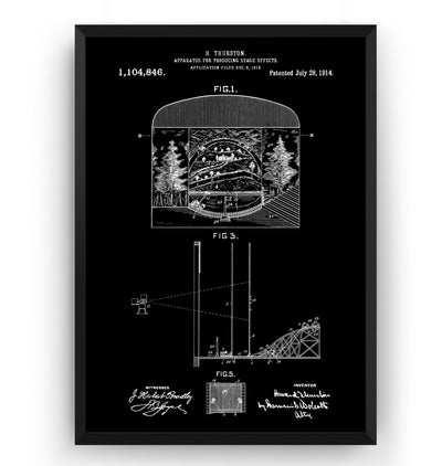 Apparatus For Producing Stage Effects 1914 Patent Print - Magic Posters