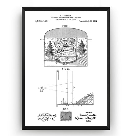 Apparatus For Producing Stage Effects 1914 Patent Print - Magic Posters