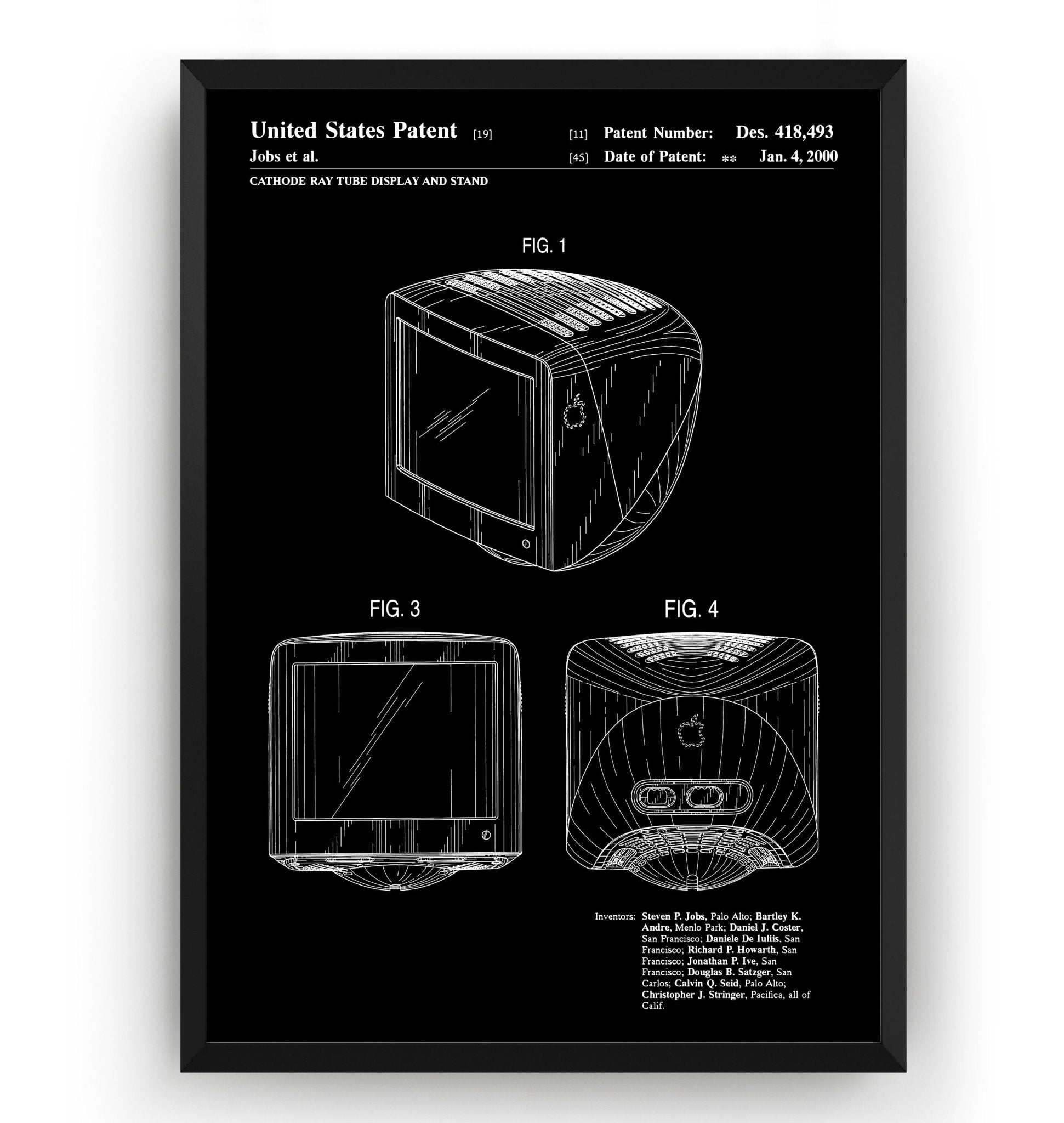 Apple iMac Monitor 2000 Patent Print - Magic Posters