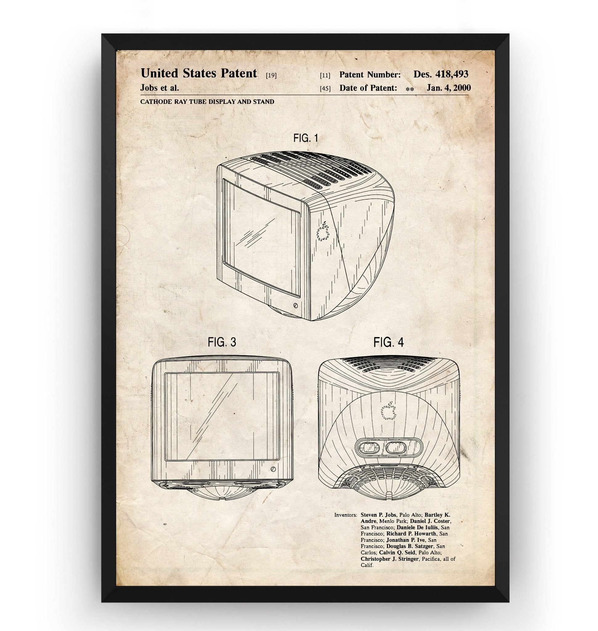 Apple iMac Monitor 2000 Patent Print - Magic Posters