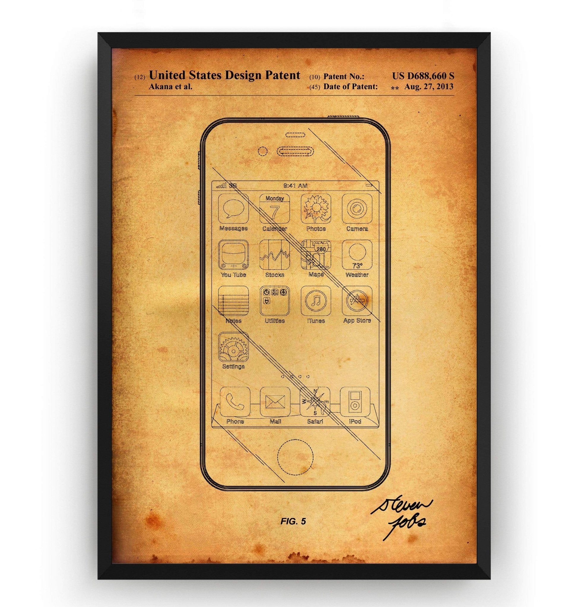 Apple iPhone 2013 Patent Print - Magic Posters