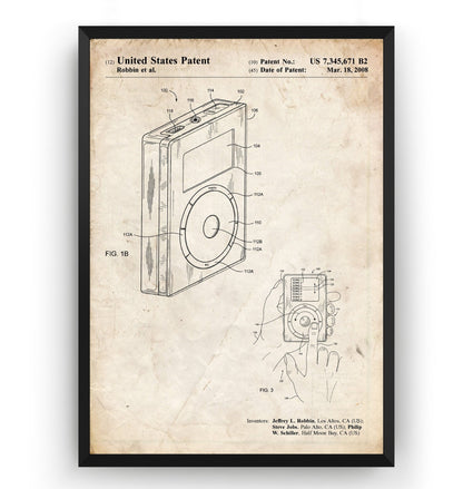 APPLE IPOD 2008 Patent Print - Magic Posters
