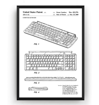 Apple Keyboard 2000 Patent Print - Magic Posters