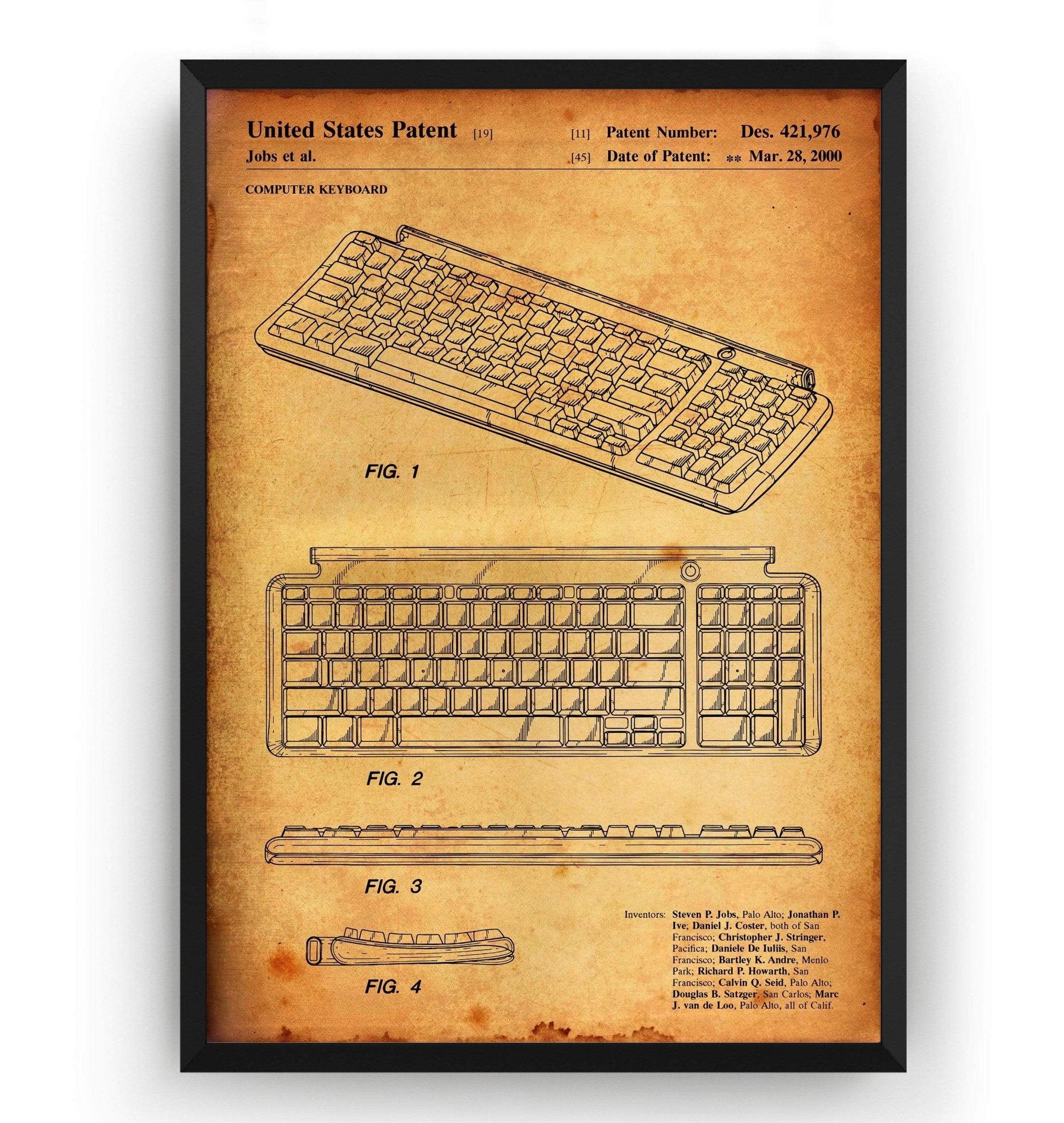 Apple Keyboard 2000 Patent Print - Magic Posters
