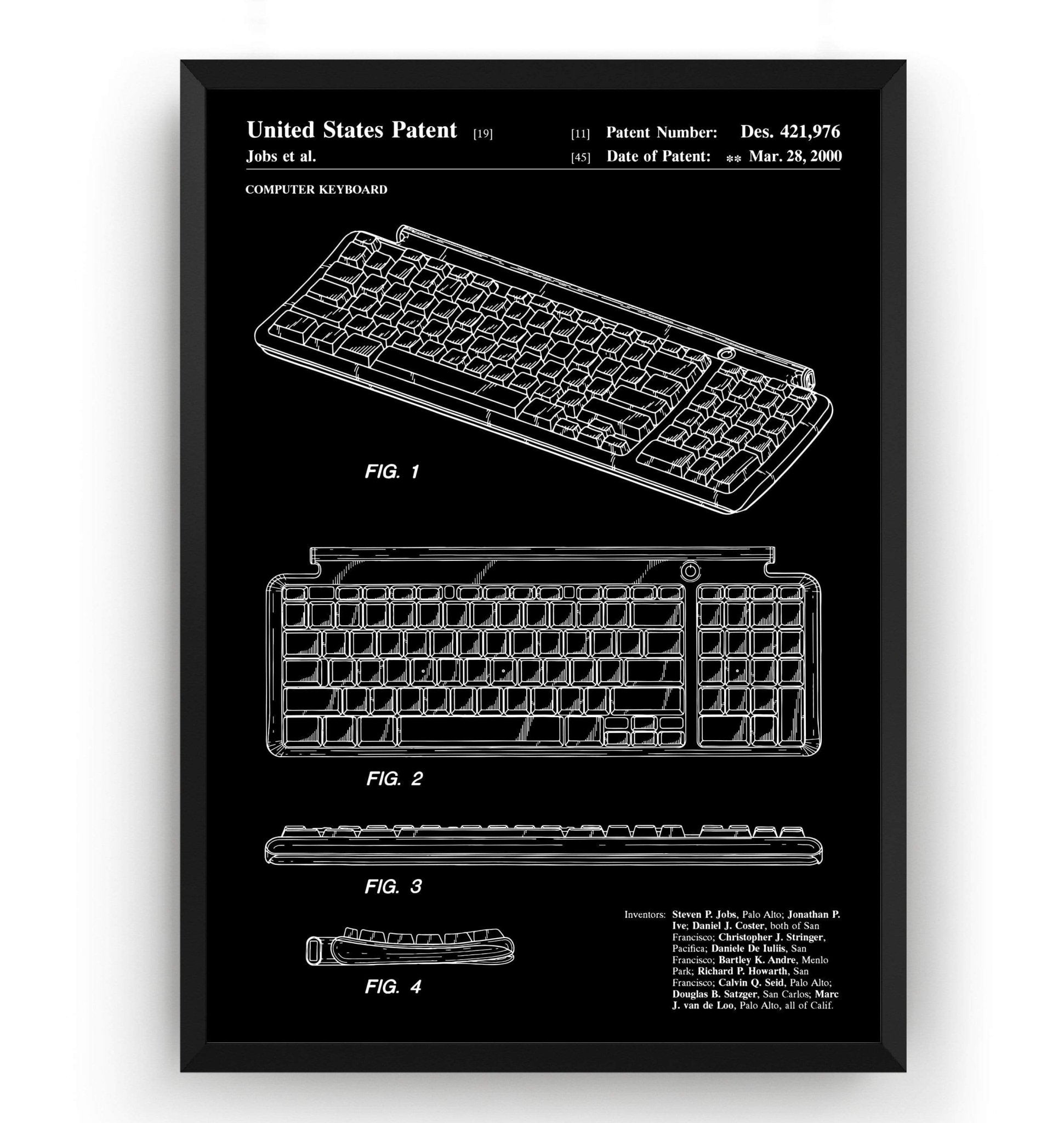 Apple Keyboard 2000 Patent Print - Magic Posters