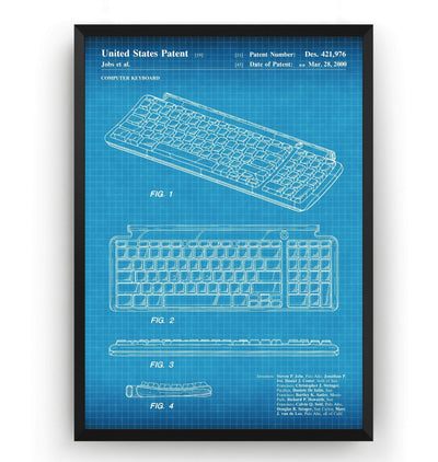 Apple Keyboard 2000 Patent Print - Magic Posters
