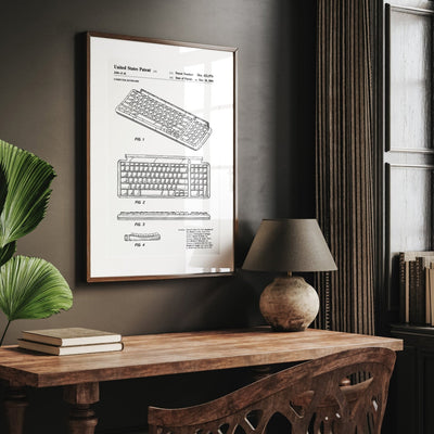 Apple Keyboard 2000 Patent Print - Magic Posters