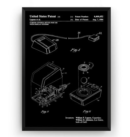 Apple Mouse 1984 Patent Print - Magic Posters