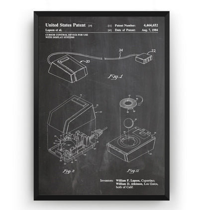 Apple Mouse 1984 Patent Print - Magic Posters