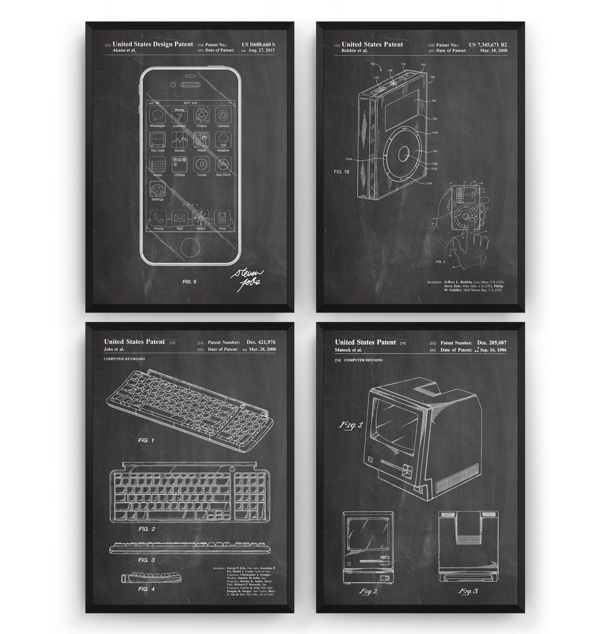 Apple Set Of 4 Patent Prints - Magic Posters