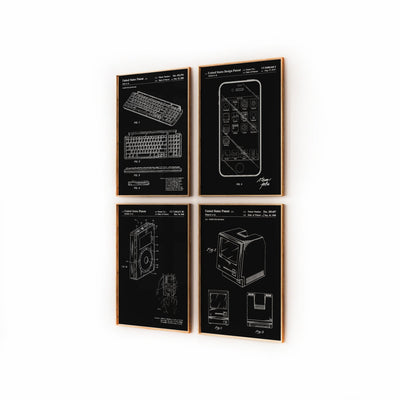 Apple Set Of 4 Patent Prints - Magic Posters