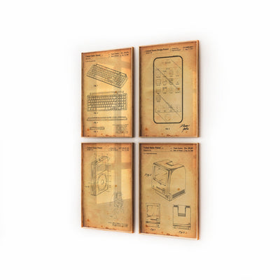 Apple Set Of 4 Patent Prints - Magic Posters