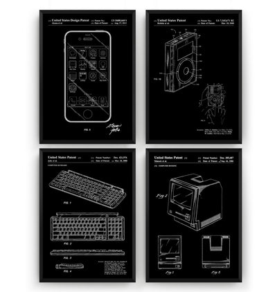 Apple Set Of 4 Patent Prints - Magic Posters