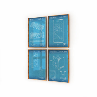 Apple Set Of 4 Patent Prints - Magic Posters