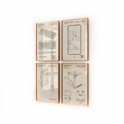 Apple Set Of 4 Patent Prints - Magic Posters