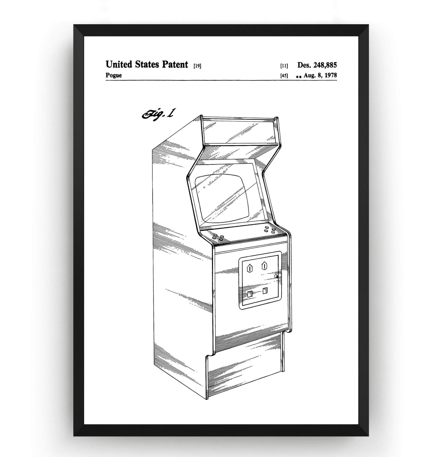 Arcade Machine Patent Print - Magic Posters