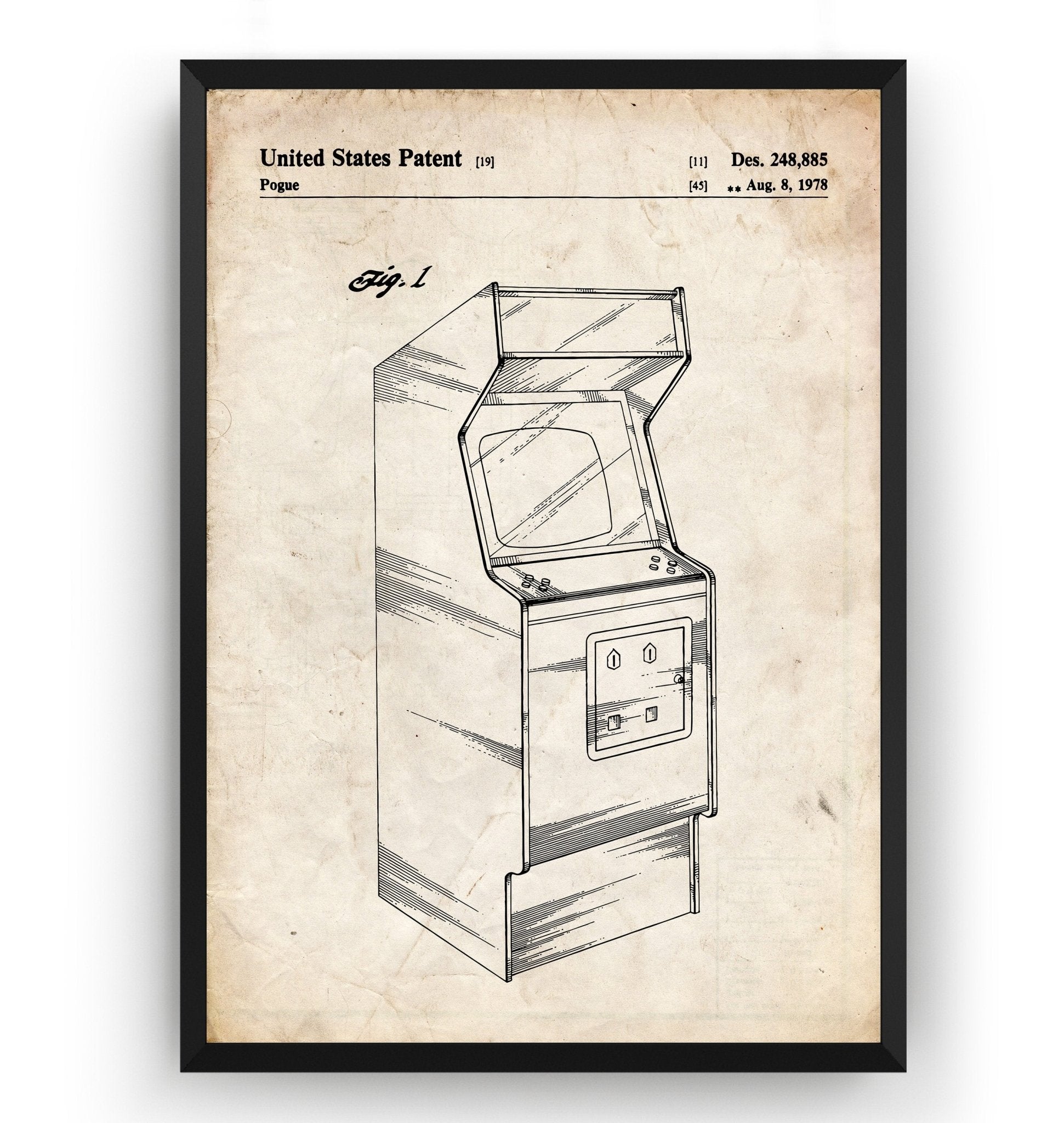Arcade Machine Patent Print - Magic Posters