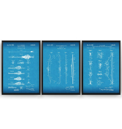 Archery Set Of 3 Patent Prints - Magic Posters