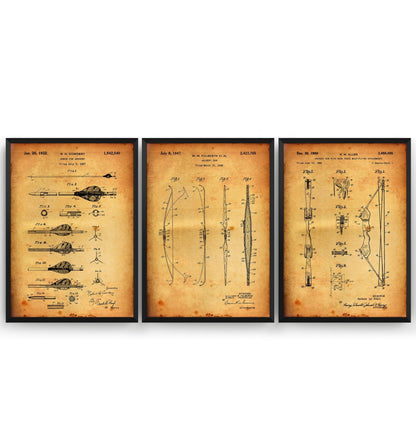 Archery Set Of 3 Patent Prints - Magic Posters