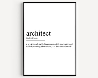 Architect Definition Print - Magic Posters