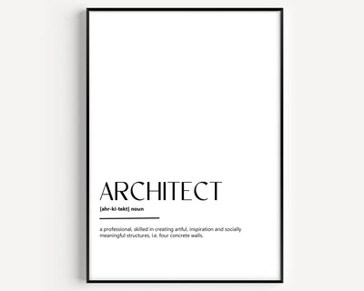 Architect Definition Print - Magic Posters