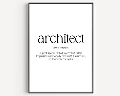 Architect Definition Print - Magic Posters