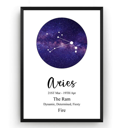 Aries Zodiac Print - Magic Posters