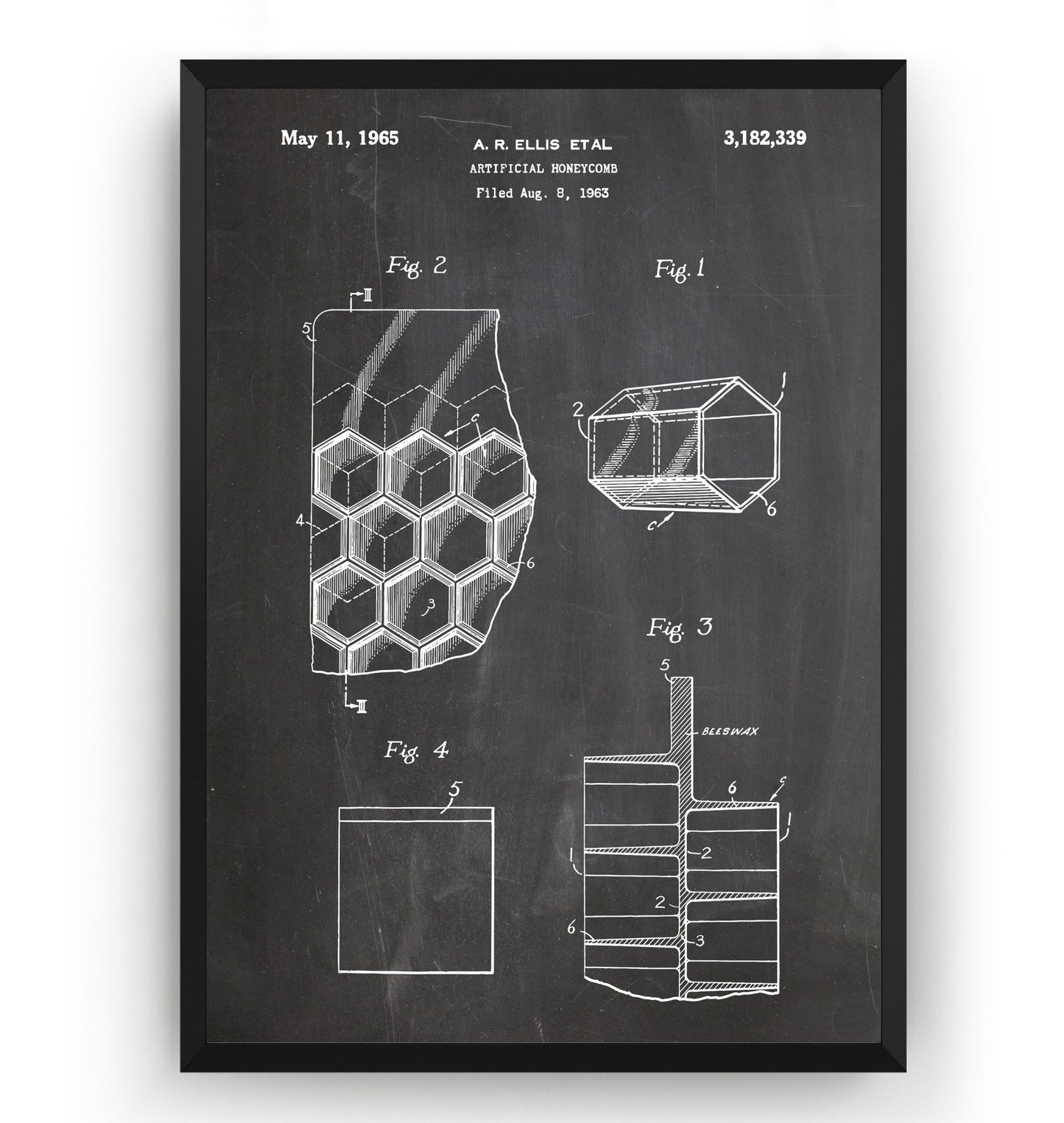 Artificial Honeycomb 1965 Patent Print - Magic Posters