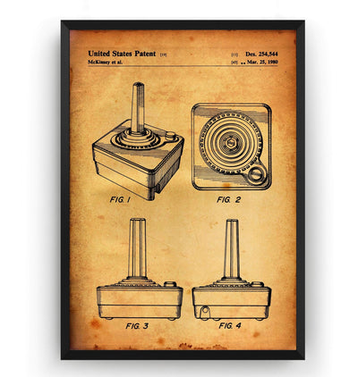 Atari Joystick Patent Print - Magic Posters