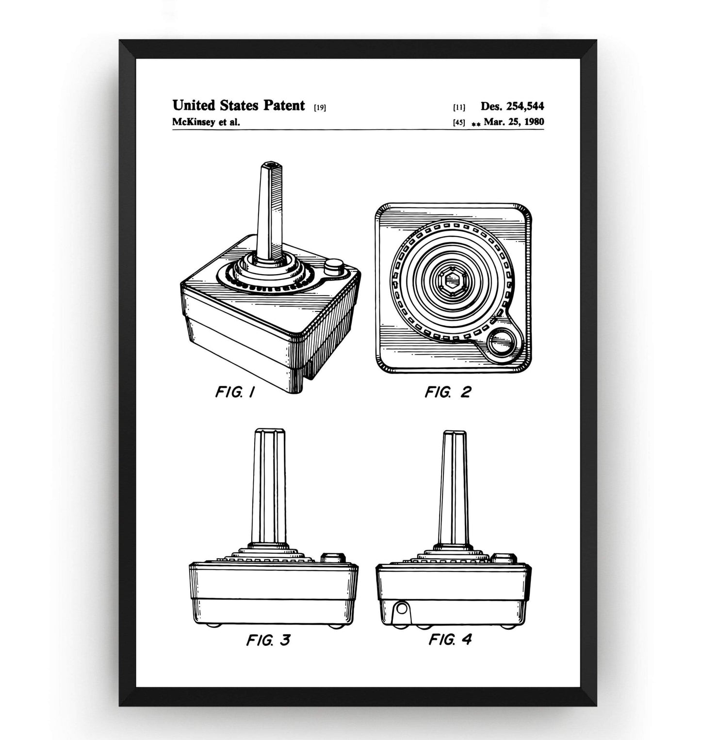 Atari Joystick Patent Print - Magic Posters