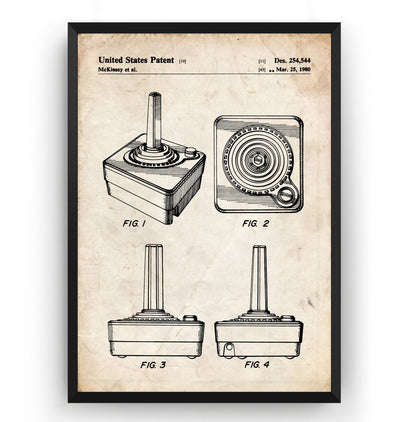 Atari Joystick Patent Print - Magic Posters
