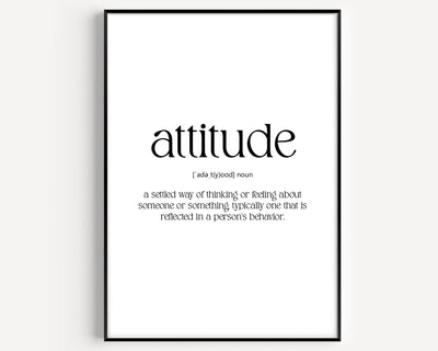 Attitude Definition Print - Magic Posters