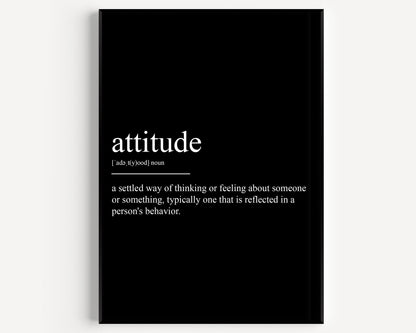 Attitude Definition Print - Magic Posters