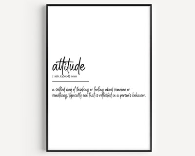 Attitude Definition Print - Magic Posters
