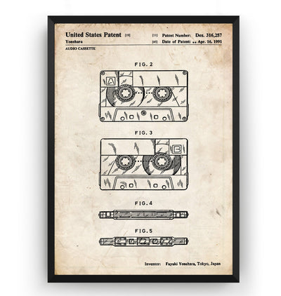 Audio Cassette 1991 Patent Print - Magic Posters