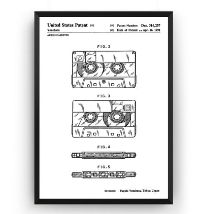 Audio Cassette 1991 Patent Print - Magic Posters